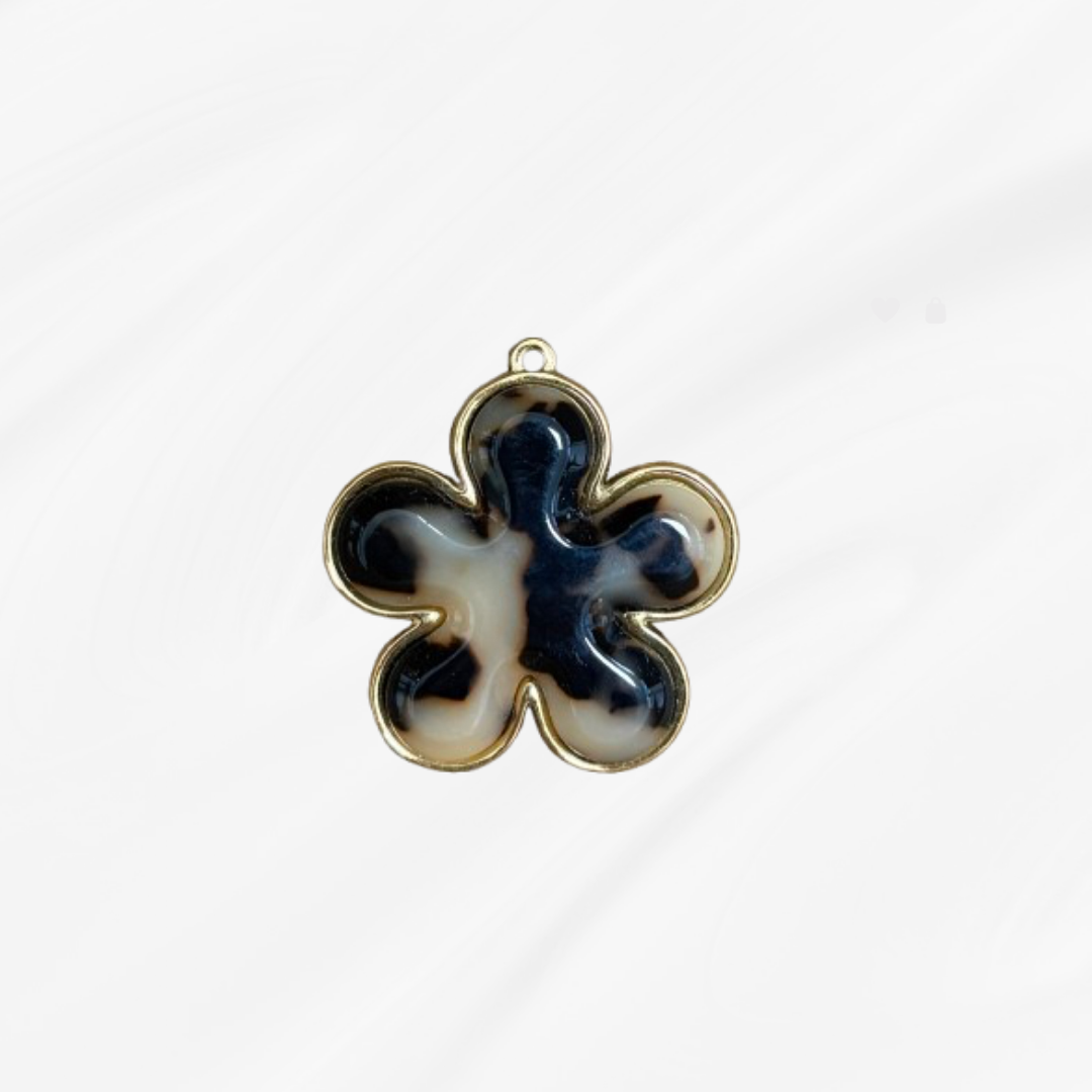 Charm Fleur Cœur Écaillé