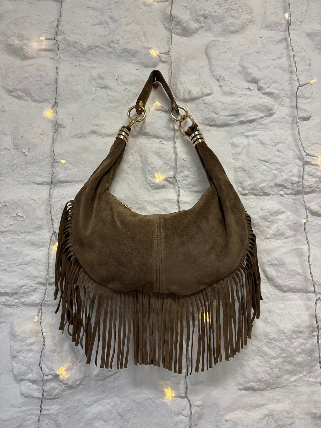 Sac Iris en Daim Beige