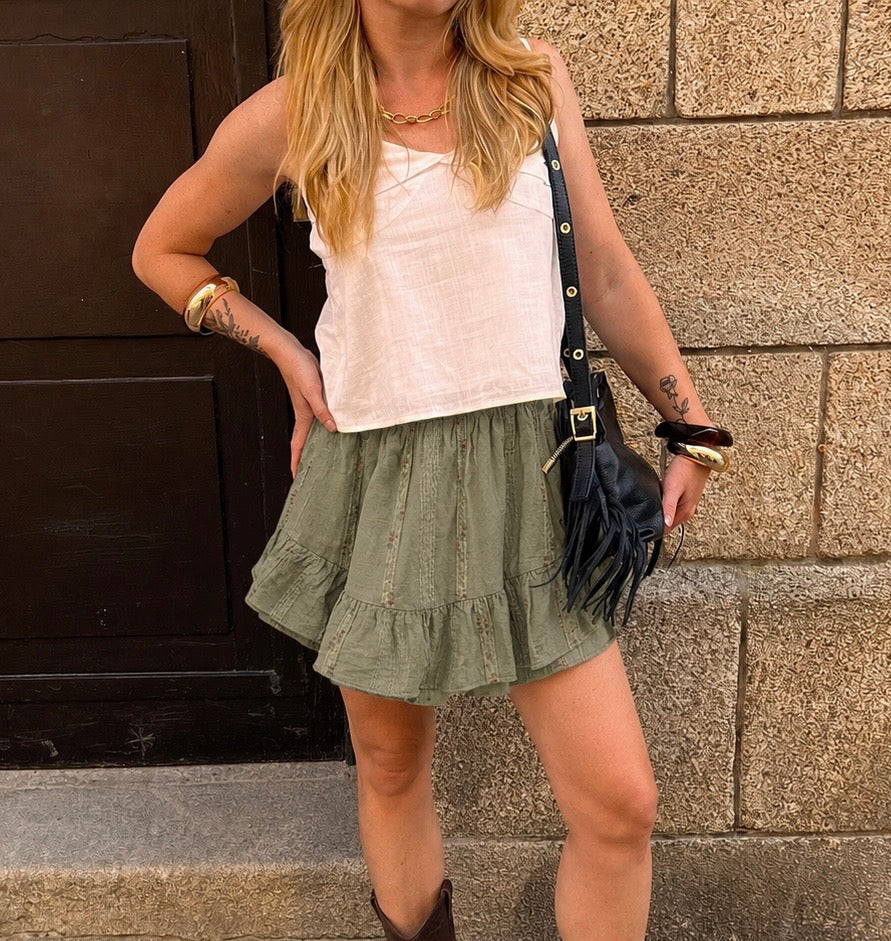 Jupe-short verte Perline
