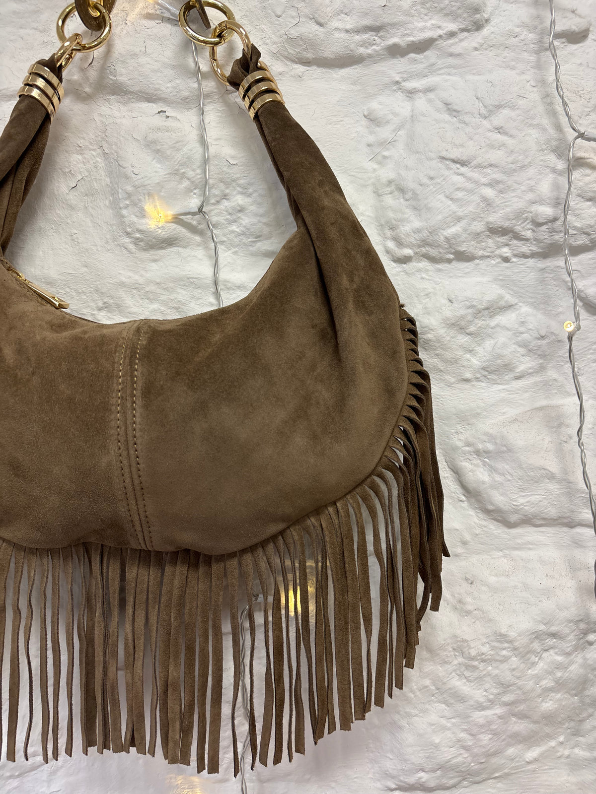 Sac Iris en Daim Beige