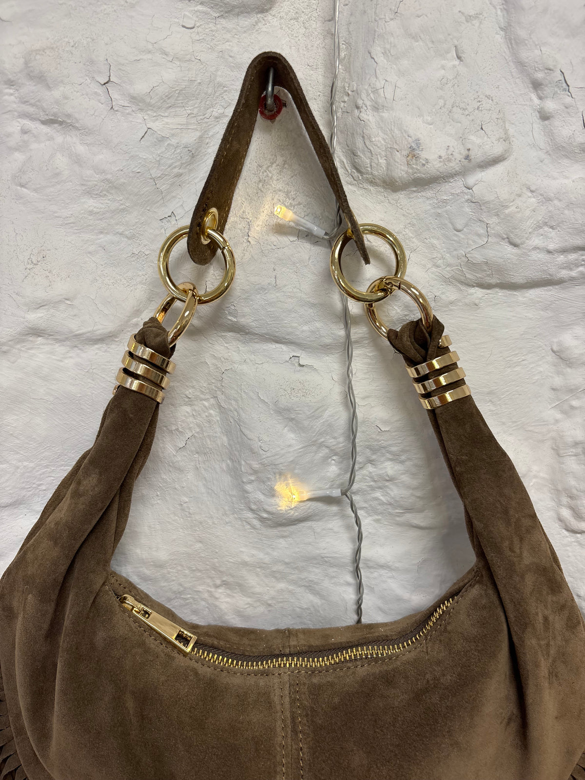 Sac Iris en Daim Beige
